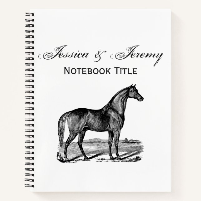 Carnet Cheval debout vintage (Devant)