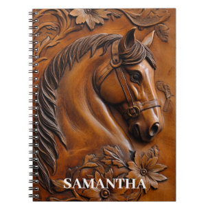 Carnet Cheval en cuir Faux Personnalisé