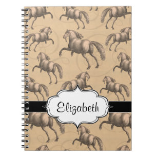 Carnet Cheval espagnol galopant élégant