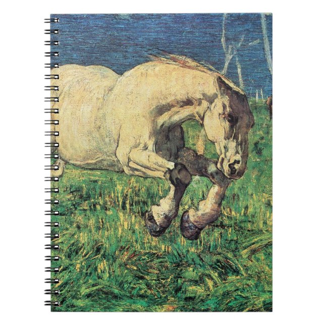 Carnet Cheval galopant de Giovanni Segantini, Art Vintage (Devant)