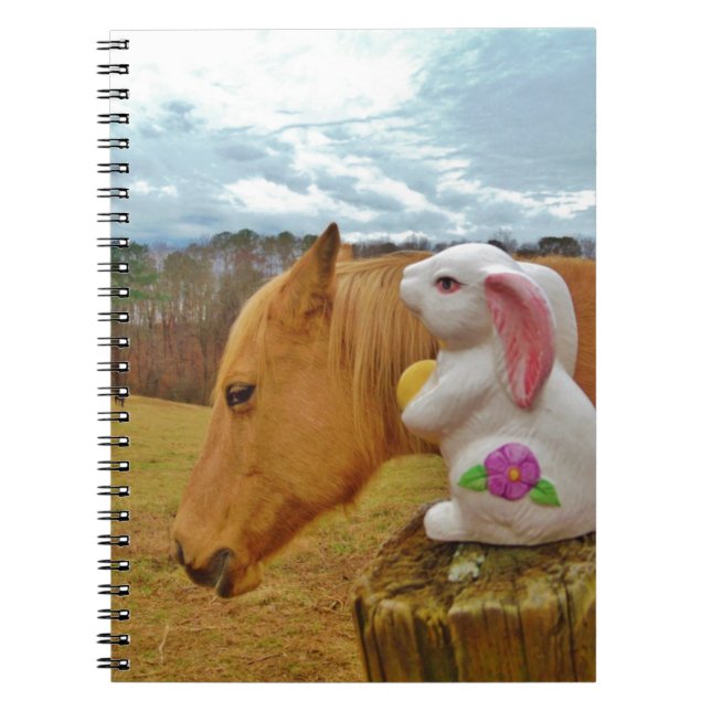 Carnet Cheval Jaune, Lapin De Printemps (Devant)