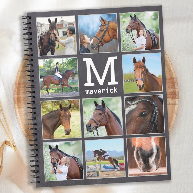 Carnet Cheval Lover Personnalisé Monogramme 11 Photo Coll (Créateur téléchargé)
