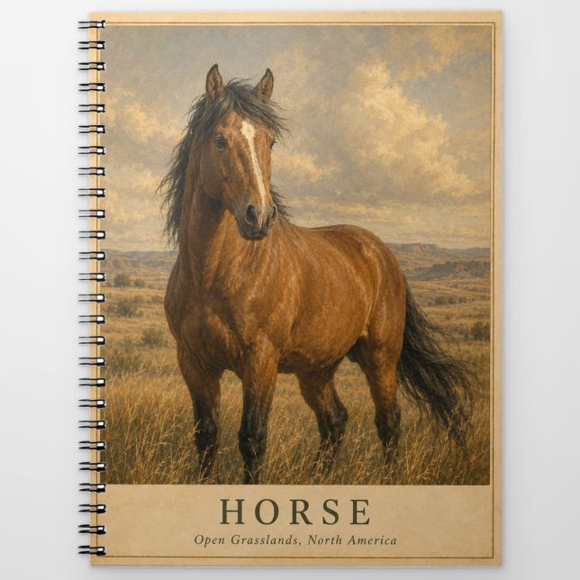 Carnet Cheval Open Grasslands VINTAGE (Créateur téléchargé)