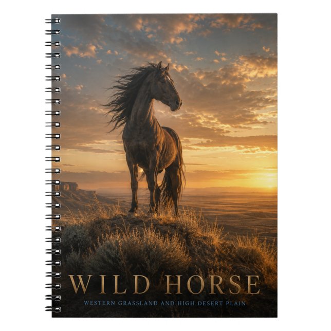 Carnet Cheval Sauvage Prairie Occidentale ANIMAUX (Devant)