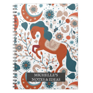Carnet Cheval scandinave personnalisé Mignon
