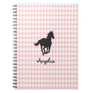 Carnet Cheval sur le modèle de motif de diamant