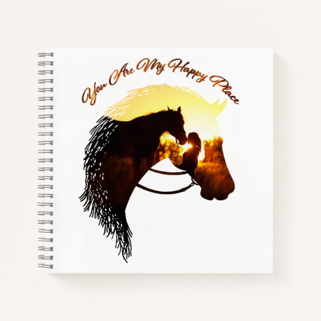 Carnet Cheval Tu Es Mon Endroit Heureux Cheval Lover Femm (Devant)