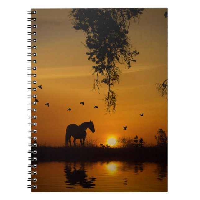 Carnet Cheval Water Sunset Country (Devant)