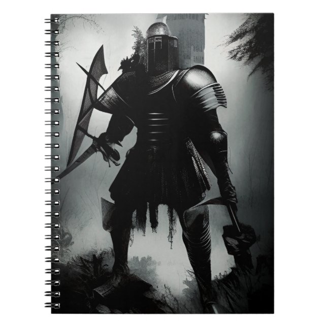 Carnet Chevalier médiéval sombre (Devant)