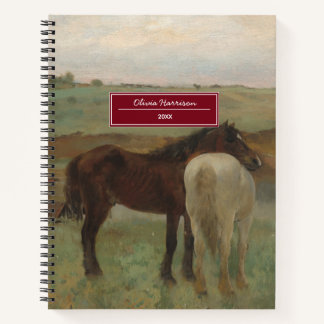 Carnet Chevaux dans une prairie - Edgar Degas