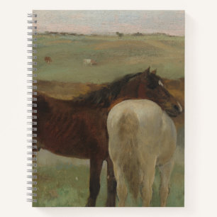 Carnet Chevaux dans une prairie, Peinture à l'huile, Edga