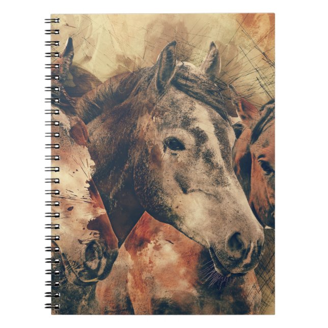 Carnet Chevaux d'aquarelle (Devant)