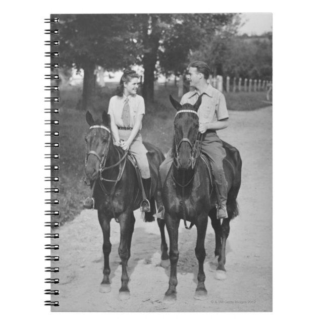 Carnet Chevaux d'équitation de couples (Devant)