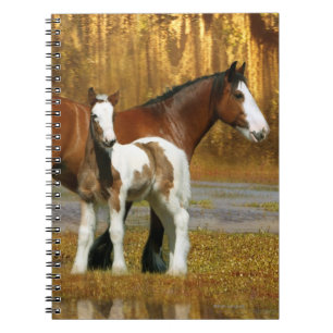Carnet Chevaux d'imaginaire : Jument et poulain