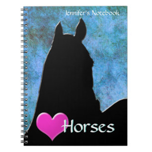 Carnet Chevaux du Coeur I (bleu/vert)