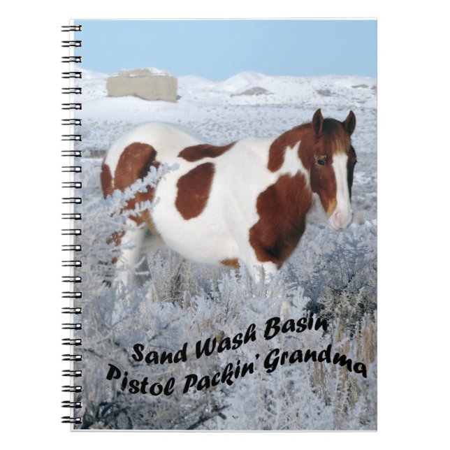 Carnet Chevaux sauvages de lavabo de sable (Devant)