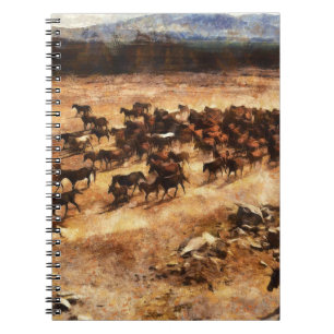 Carnet Chevaux Sauvages : Majesté d'Animal Artistique.