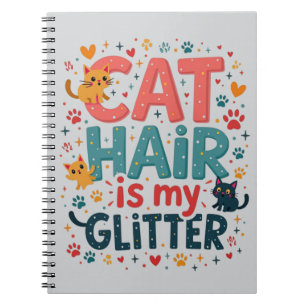 Carnet Cheveux de chat est ma Parties scintillant - Drôle