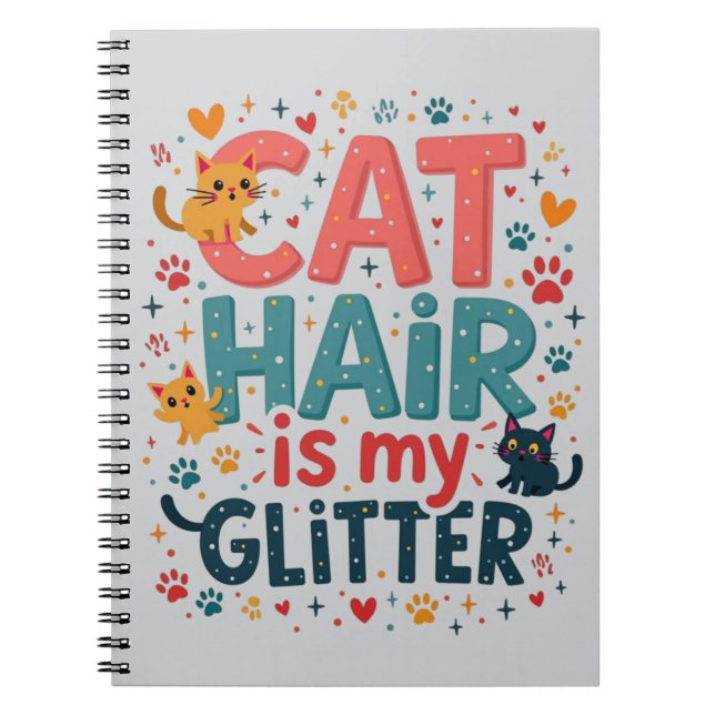 Carnet Cheveux de chat est ma Parties scintillant - Drôle (Devant)