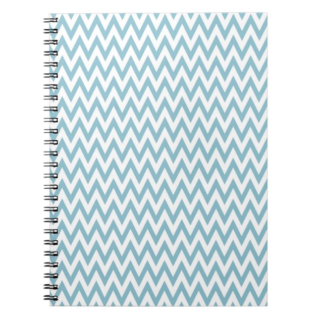 Carnet Chevron Bleu et Blanc (Devant)