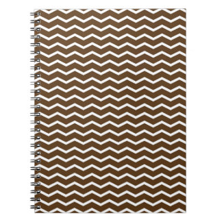 Carnet Chevron brun chocolat et blanc Pt68