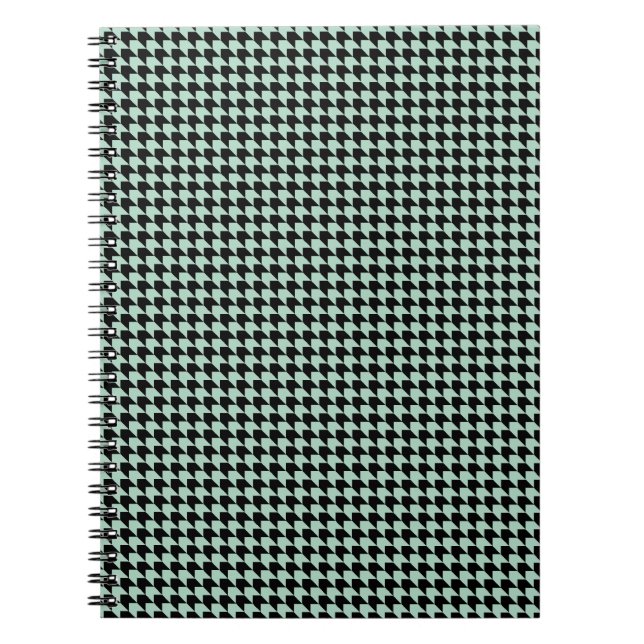 Carnet Chevron Checks Seafoam et Black (Devant)