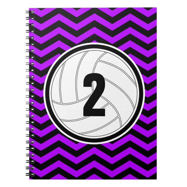 Carnet Chevron de volleyball personnalisé couleur  (Devant)