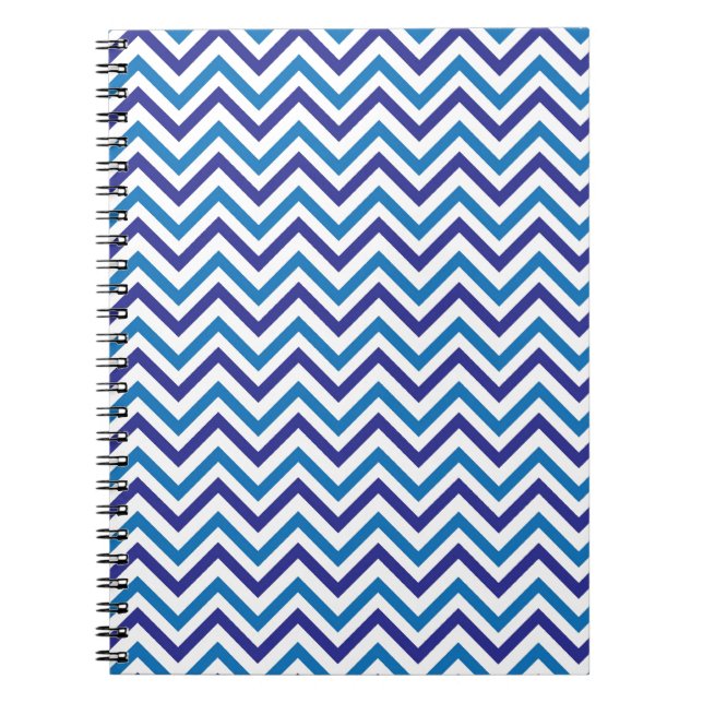 Carnet Chevron double bleu (Devant)