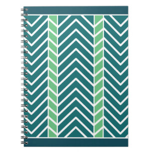 Carnet Chevron Motif Turquoise