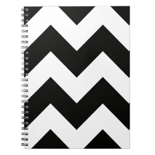 Carnet Chevron (noir et blanc) personnalisable