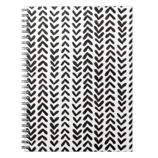Carnet Chevron stripe - black notebook