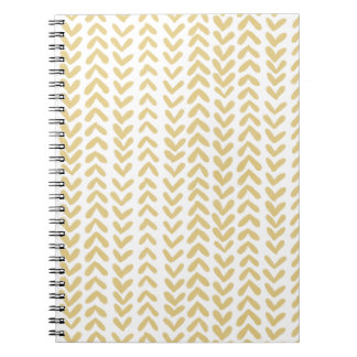 Carnet Chevron stripe - ocher yellow