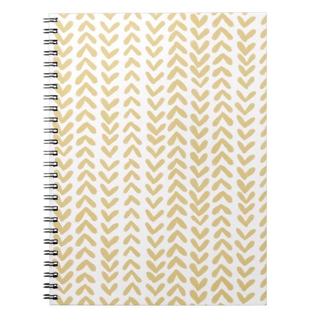 Carnet Chevron stripe - ocher yellow (Devant)