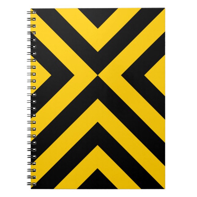 Carnet Chevrons jaunes et noirs (Devant)