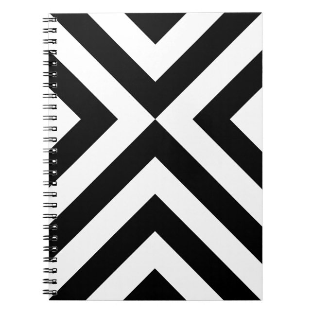 Carnet Chevrons noirs et blancs (Devant)