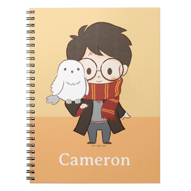Carnet Chibi HARRY POTTER™ & Hedwig (Devant)