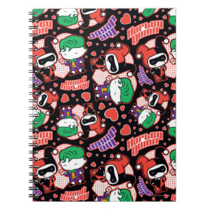 Carnet Chibi Joker et Harley Heart Motif