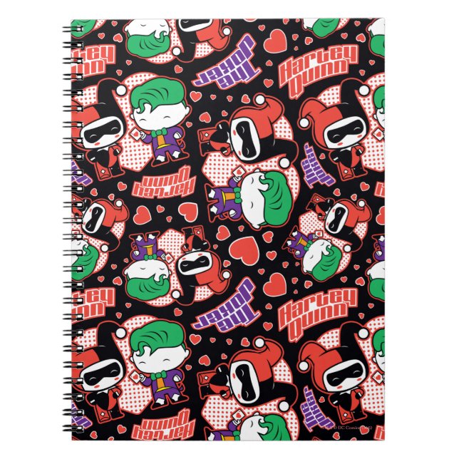 Carnet Chibi Joker et Harley Heart Motif (Devant)
