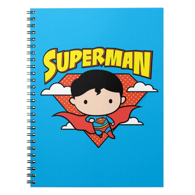 Carnet Chibi Superman Polka Dot Shield et nom (Devant)