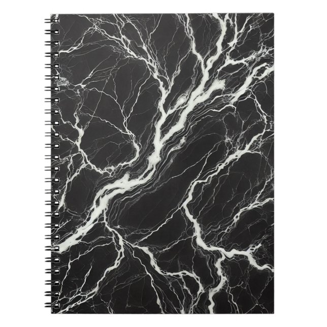 Carnet Chic  Aspect Marbre Noir & Blanc  Glamour (Devant)