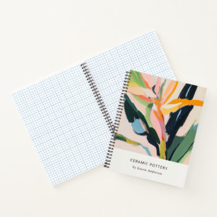 Carnet Chic Boho Coloré Oiseau de Paradis Floral Peint