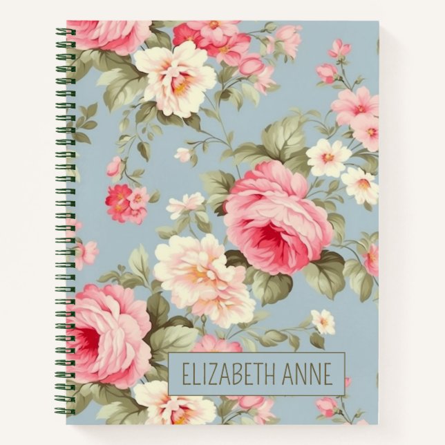 Carnet Chic Chic Cottage Roses et Flower (Devant)
