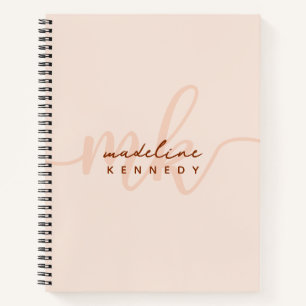 Carnet Chic Clay et Beige Monogramme moderne
