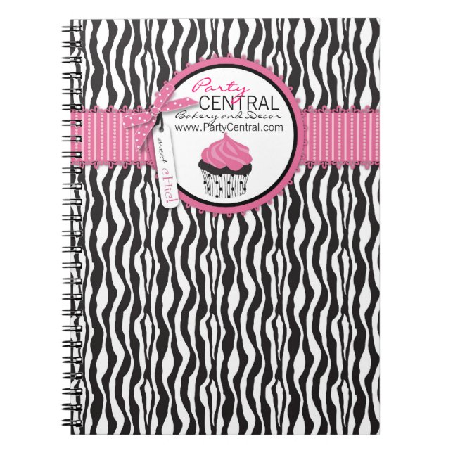 Carnet chic d'affaires de petit gâteau de boutique (Devant)