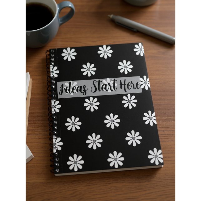 Carnet Chic Daisy Pattern Notebook – Minimal & Stylish (Créateur téléchargé)