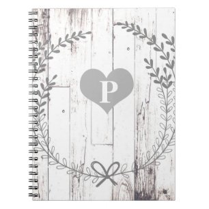 Carnet Chic minable de ferme rustique en bois blanche