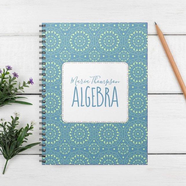 Carnet Chic Moderne Simple Élève Matière Vert Turquoise (Créateur téléchargé)