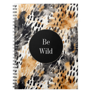 Carnet Chic noir bracelet blanc léopard Poster de animal