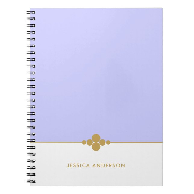 Carnet Chic Periwinkle White Gold Personnalisé (Devant)