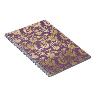 Carnet Chic Purple Gold Floral